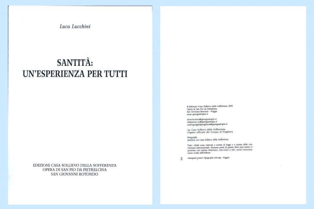 &ldquo;Santit&agrave; un&rsquo;esperienza per tutti&rdquo;
